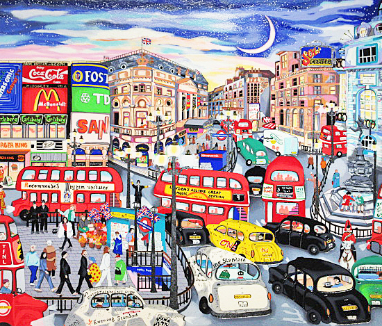 リネア・パーゴラの絵画作品　タイトルは、ロンドン